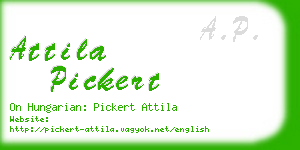 attila pickert business card